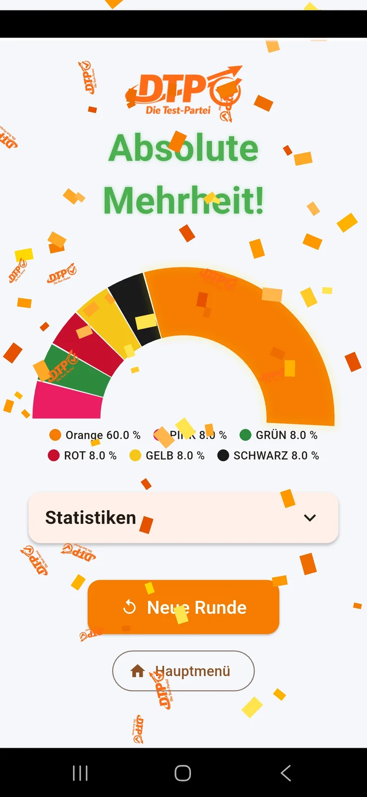 Win screen majority mode